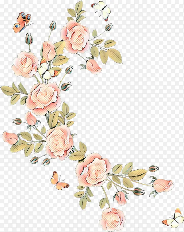 文字 花卉设计 玫瑰