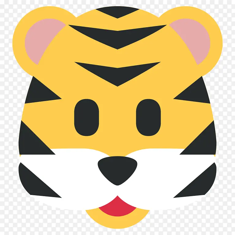 老虎 表情符号 贴纸