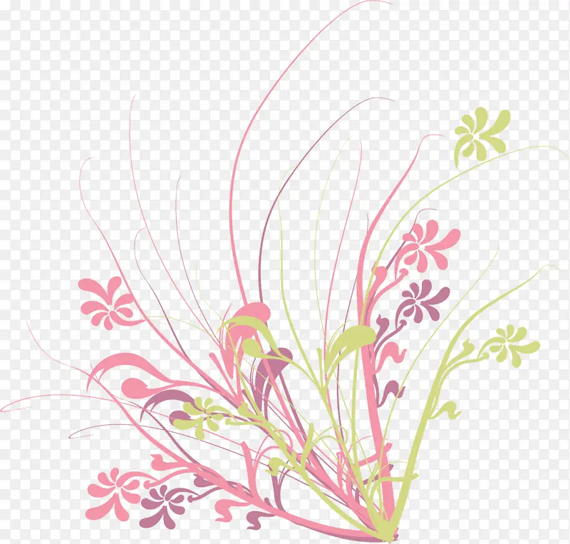 涂鸦 花卉设计 文字