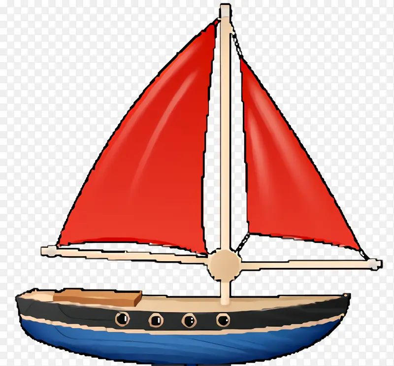帆船 三角帆 单桅帆船