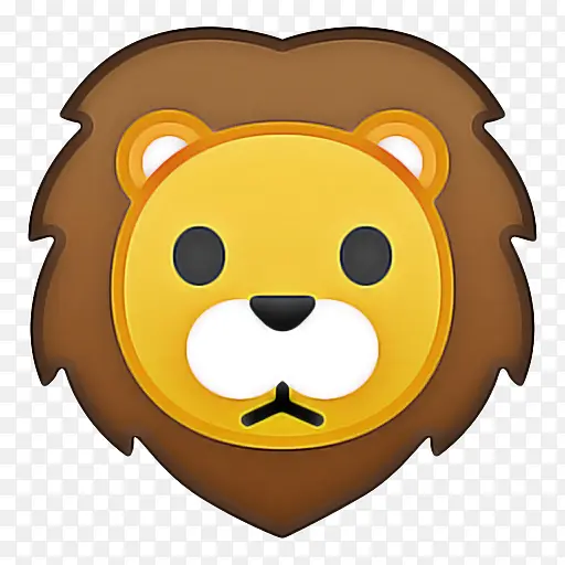 狮子 表情符号 喜怒哀乐的脸表情符号