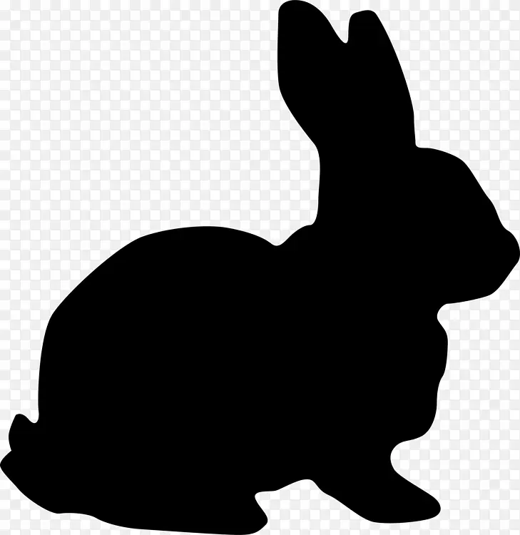 剪影 兔子 复活节兔子