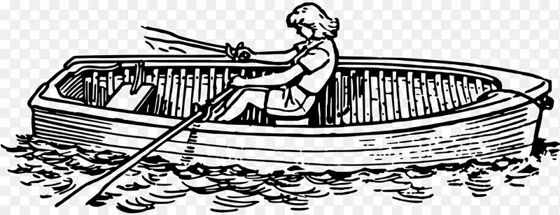 划船 小船 桨