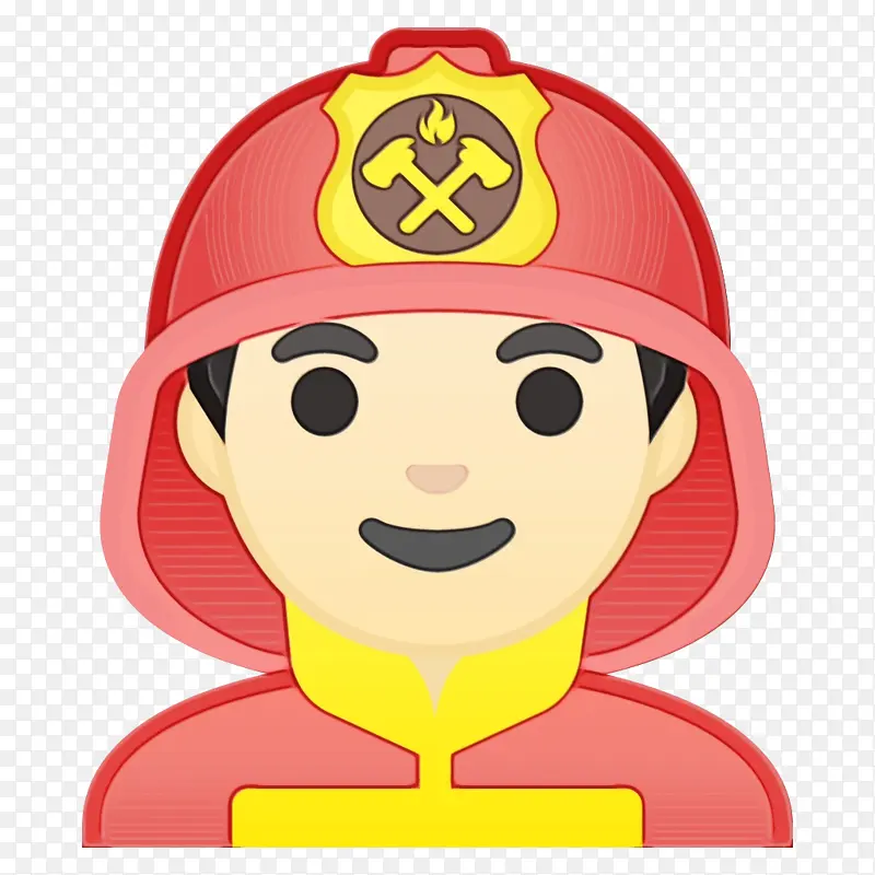 表情符号 消防员 火