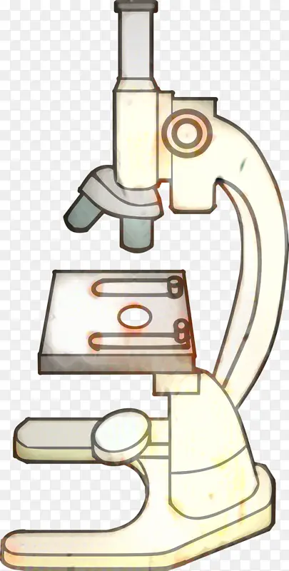 显微镜 卡通 线条艺术