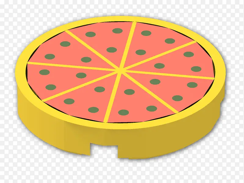 披萨 圆形 意大利香肠