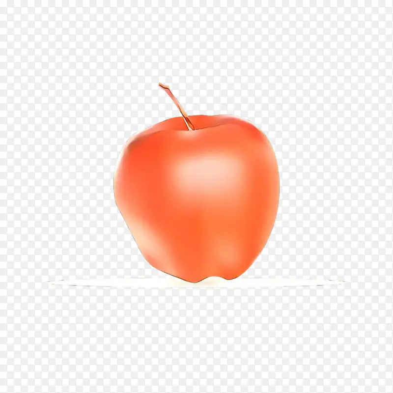 苹果 心形 橙色