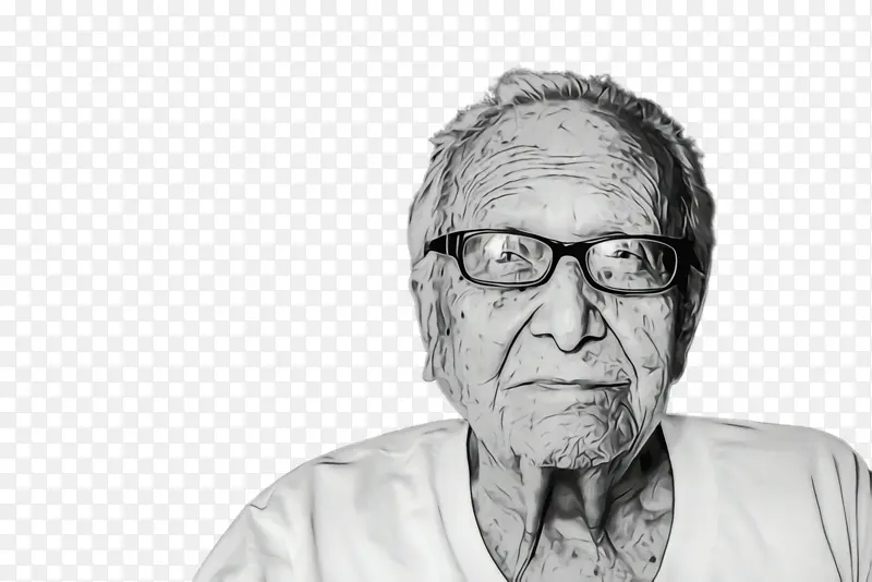老年人 肖像 眼镜