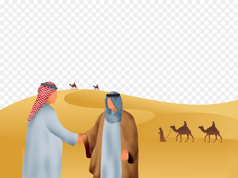 单峰骆驼 阿拉伯沙漠 沙漠