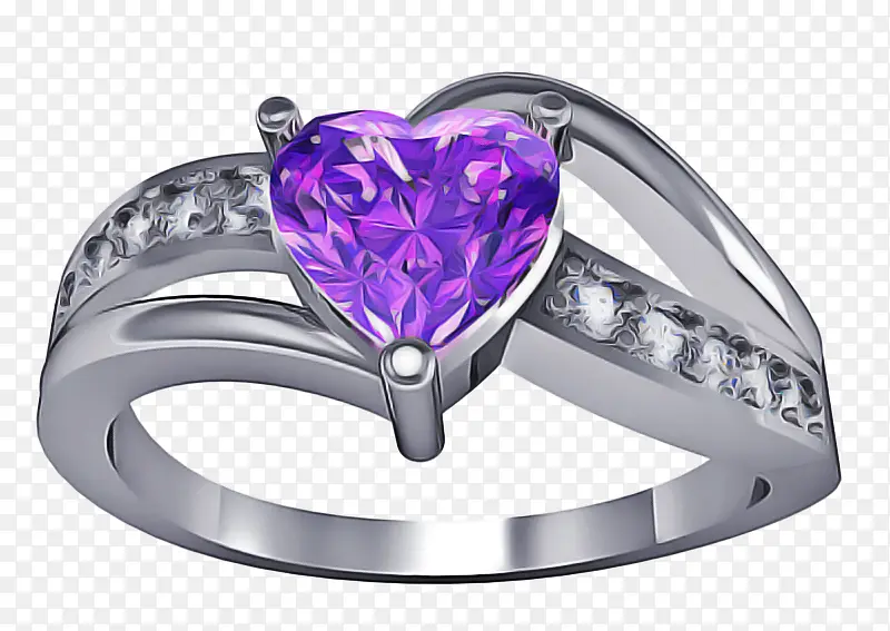 紫水晶 戒指 银