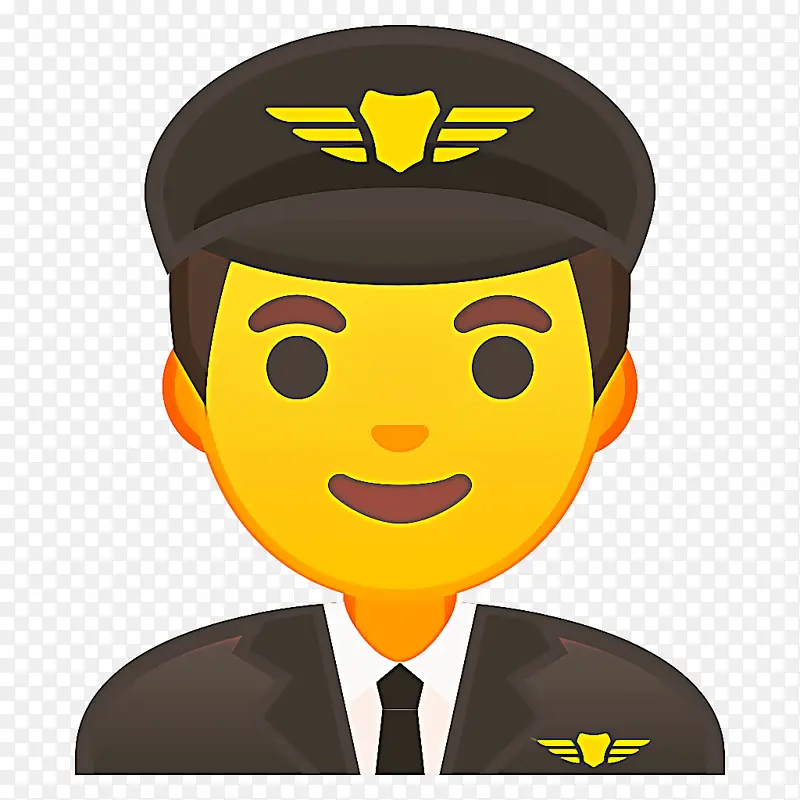 表情符号 飞行员 飞机