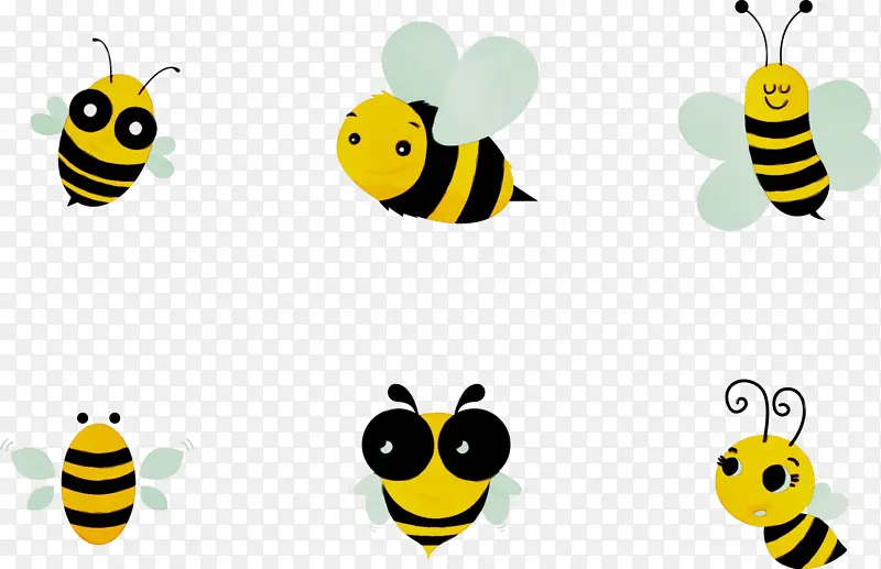 蜜蜂 微笑 黄色