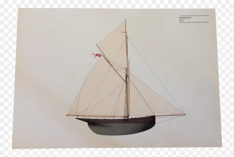 绘图 纵帆船 帆船