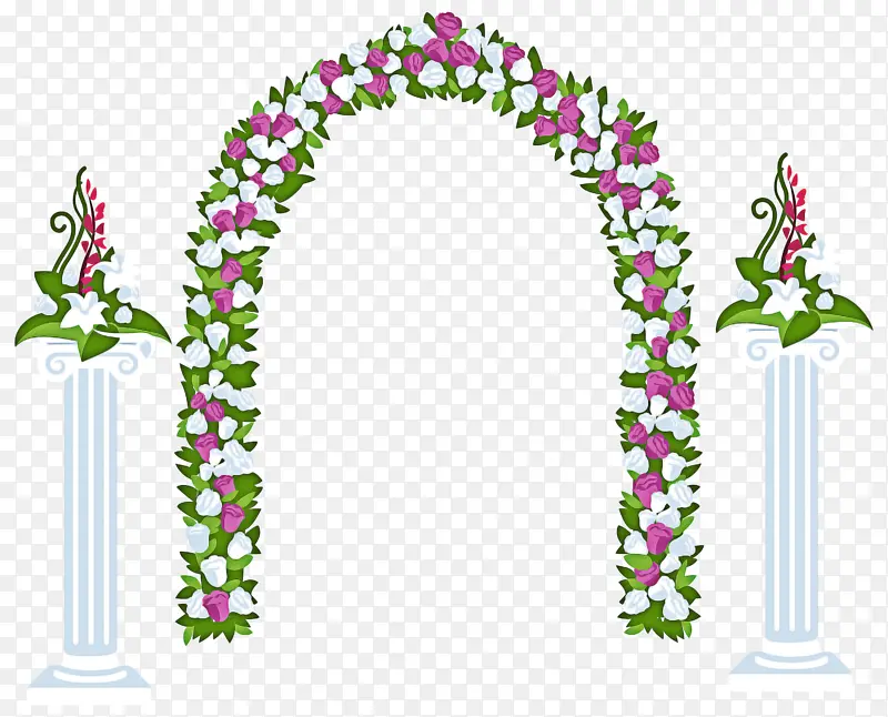 花卉设计 拱门 花卉