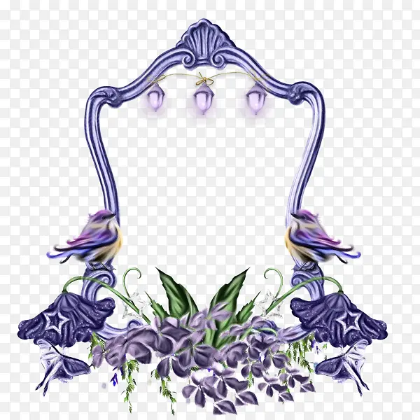 花 画框 紫色