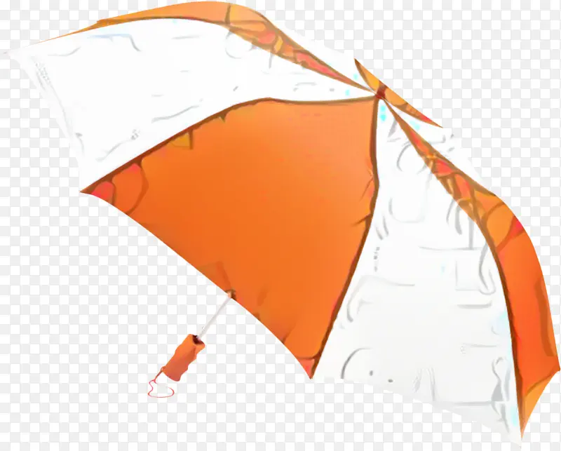 雨伞 橙色 白色