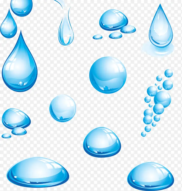 水 水滴 蓝色水滴