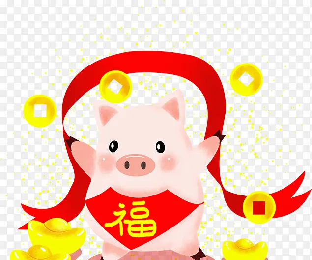 卡通 中国新年 猪
