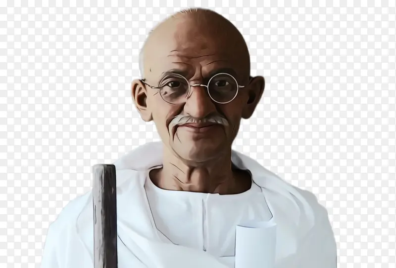 圣雄甘地 印度人 眼镜