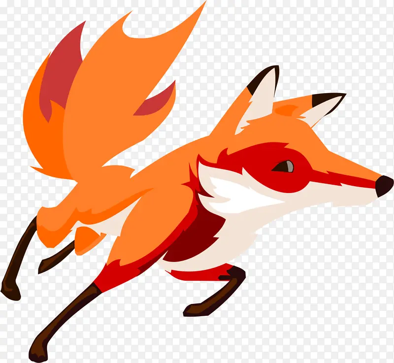狐狸 绘画 狼