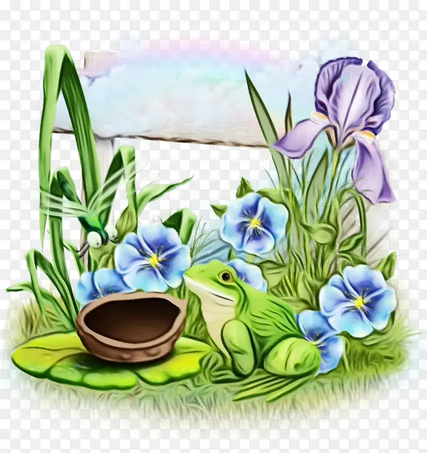 花卉设计 花盆 紫罗兰