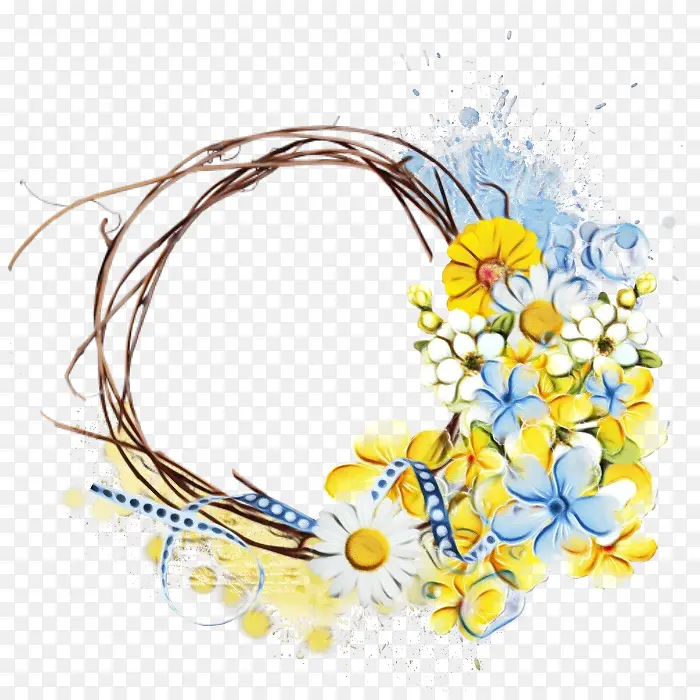 花卉设计 黄色 人体珠宝
