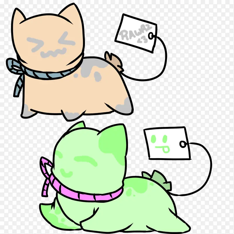 猫 线条艺术 茶包