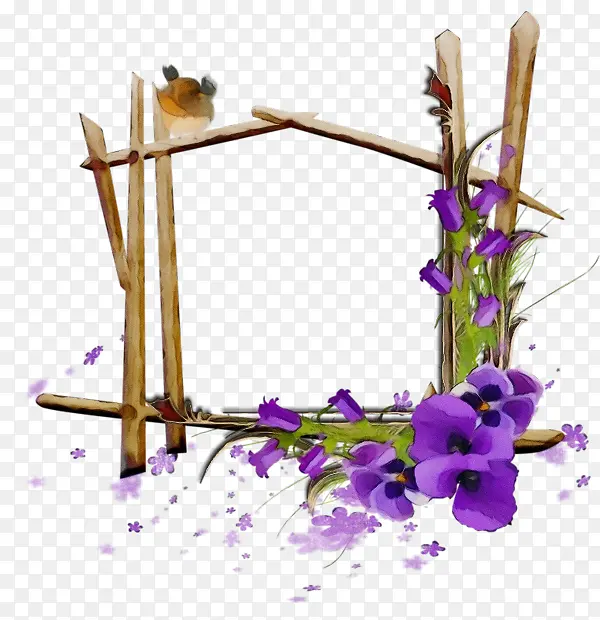 花卉设计 紫色 树枝