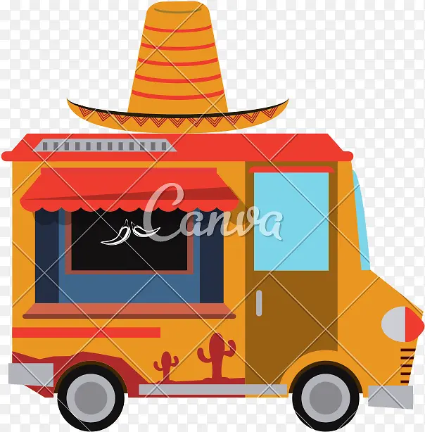 墨西哥菜 墨西哥玉米卷 餐车