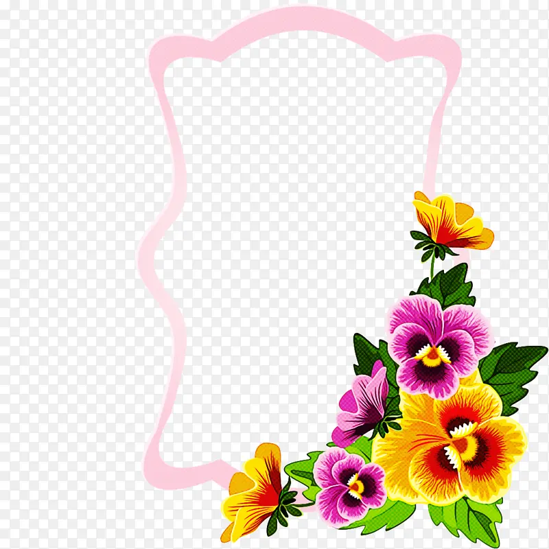 画框 花卉 水彩画