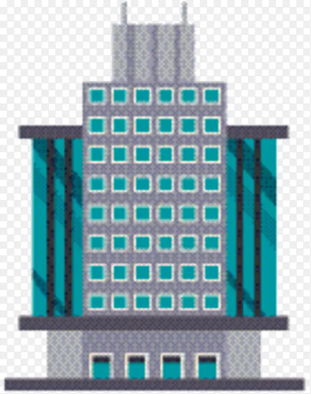摩天大楼 建筑 青色
