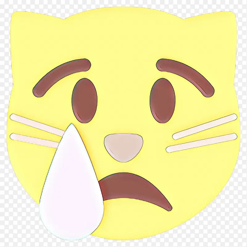 卡通 脸上带着喜悦的泪水表情符号 猫
