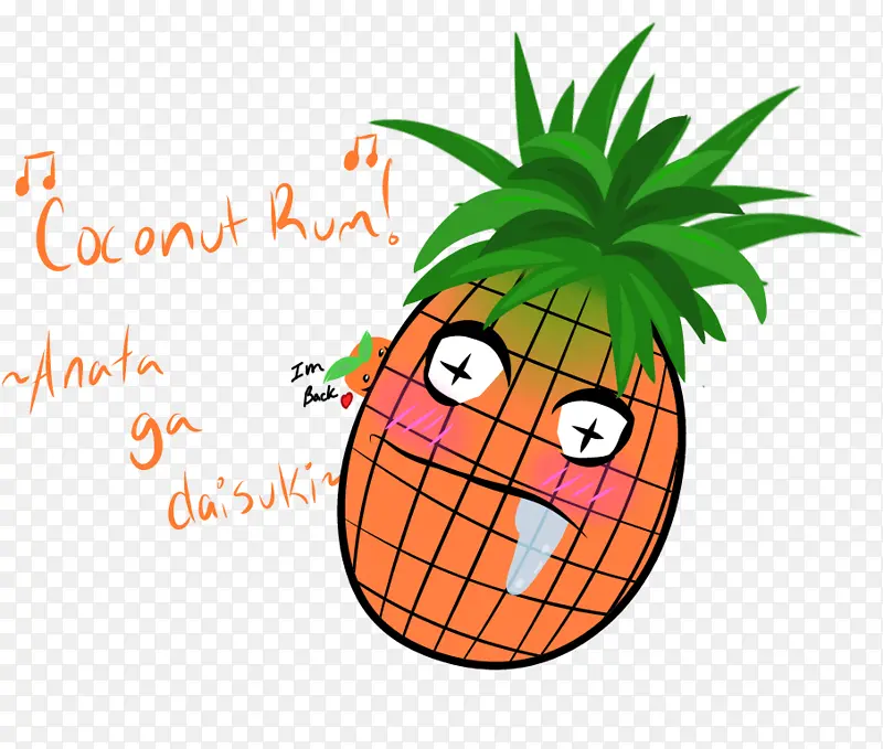 菠萝 绘画 水果