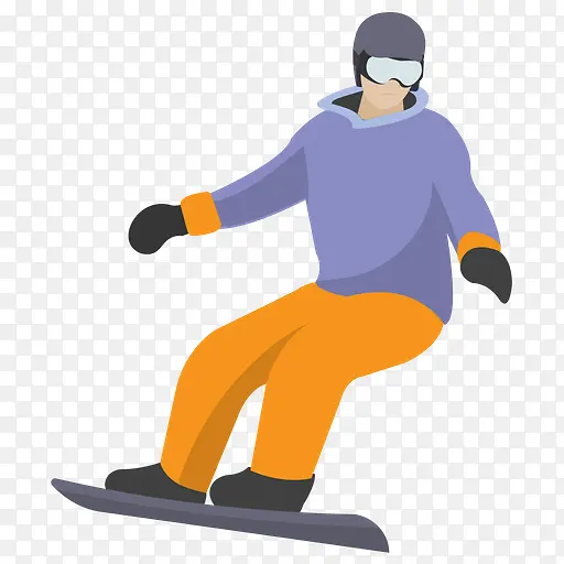 电脑图标 滑雪板 滑雪