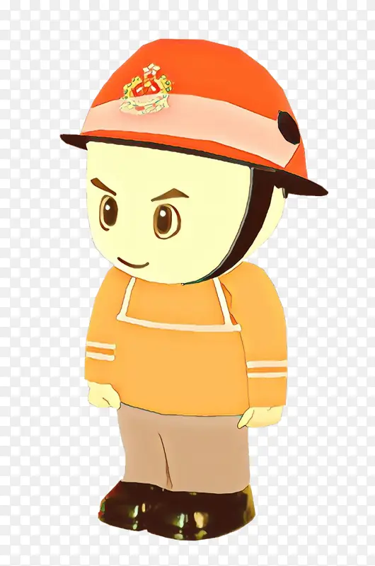 卡通 消防员 消防员头盔