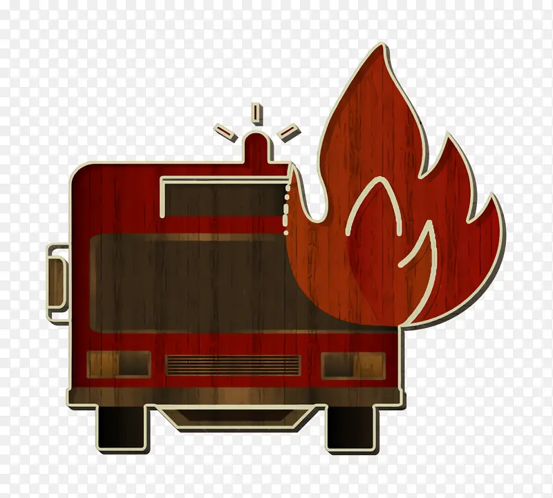 火灾图标 救援图标 卡车图标