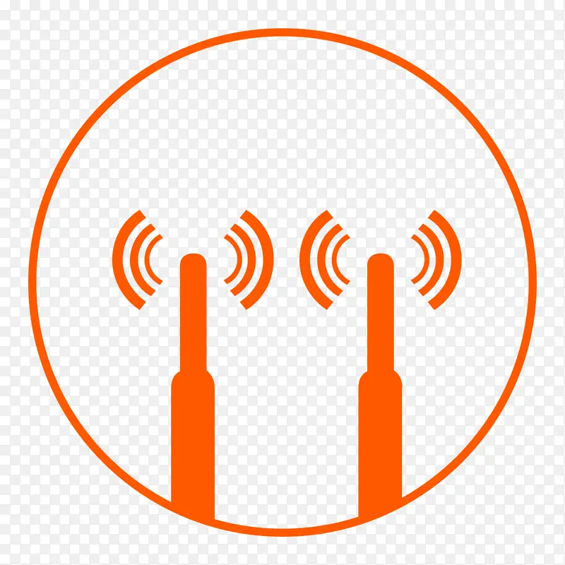 无线会议系统 橙色 线条