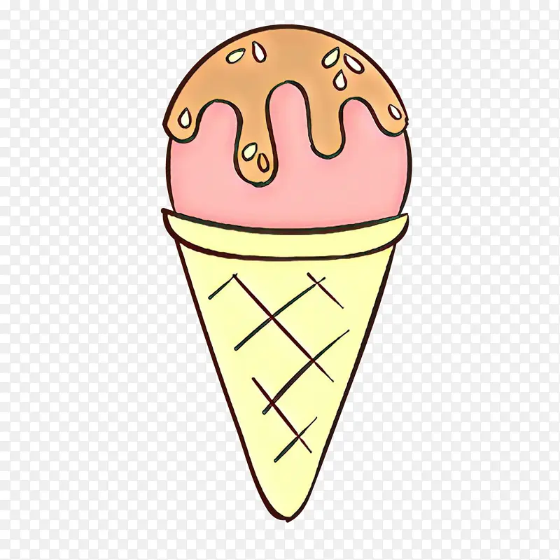 卡通 冰淇淋筒 线条
