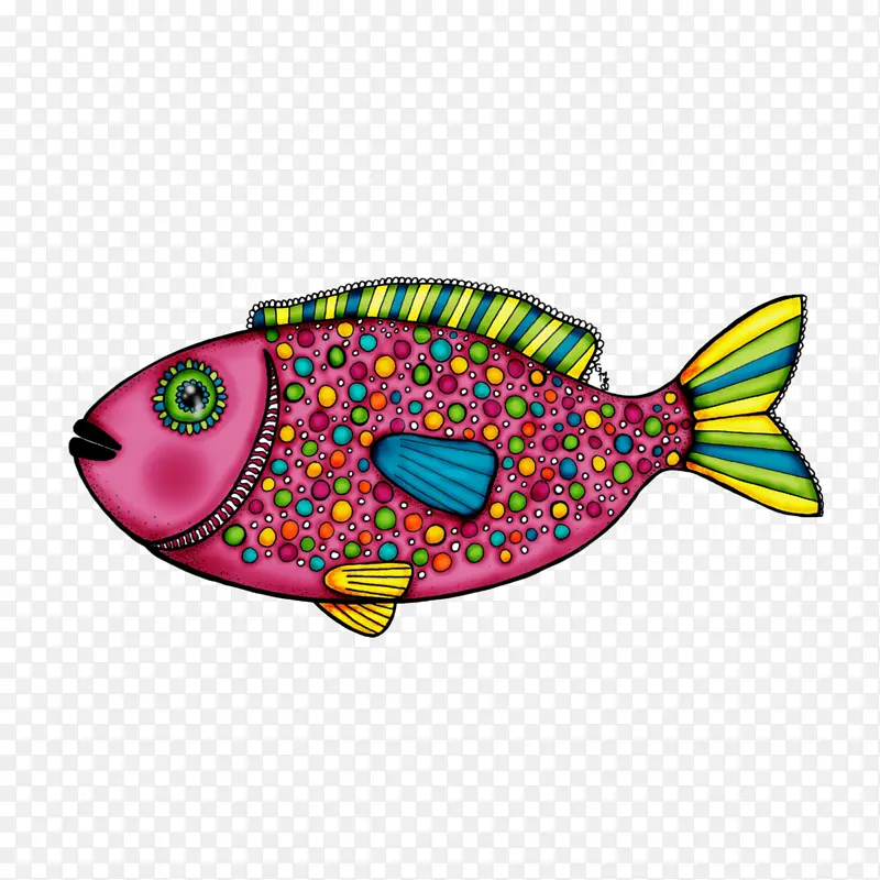 鱼 数字艺术 帆布