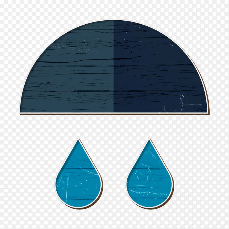 雨图标 蓝色 三角形