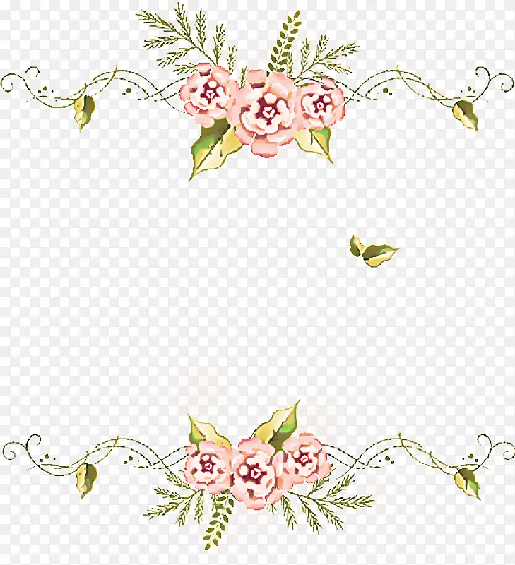 花卉 水彩画 相框