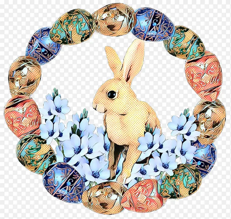 波普艺术 复古 复活节兔子