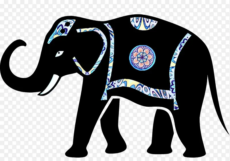 波普艺术 复古 非洲象