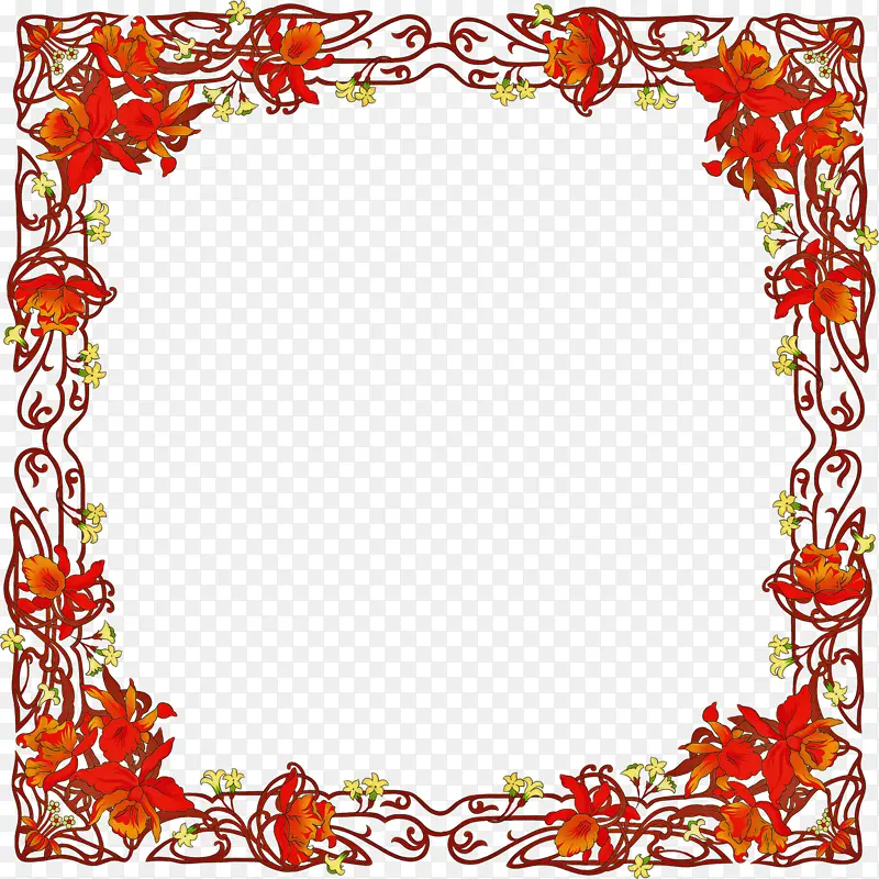 画框 花卉设计 花卉