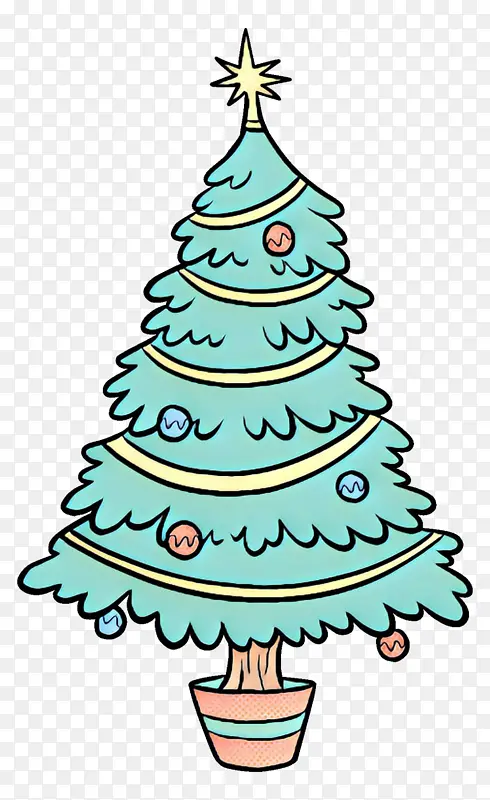 波普艺术 复古 圣诞树