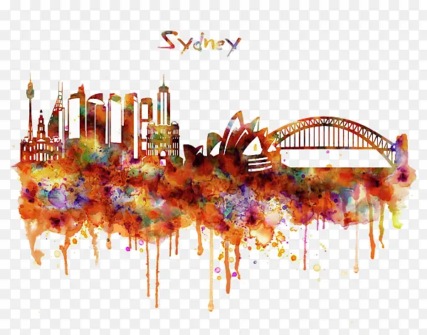 悉尼 绘画 水彩画