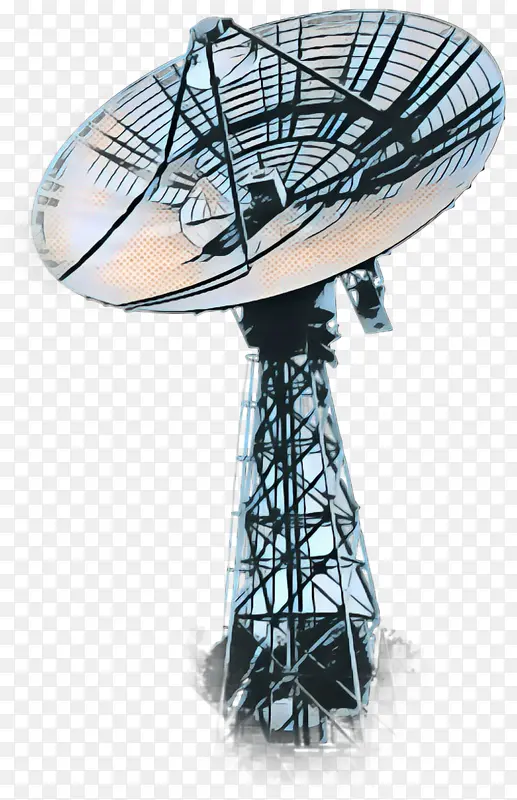波普艺术 复古 通信卫星