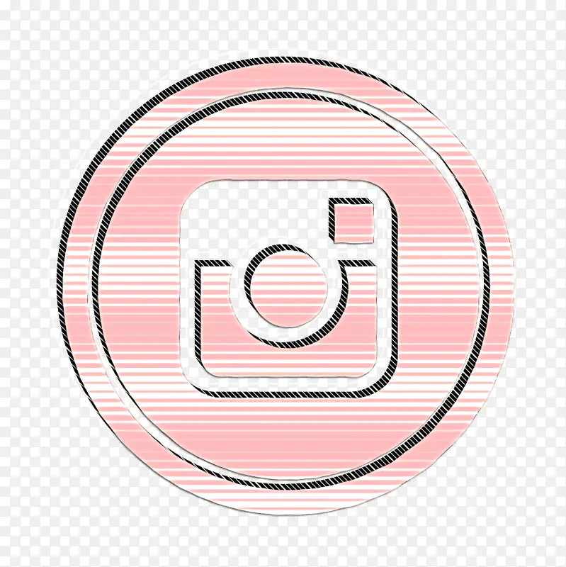照片图标 社交网络图标 粉色