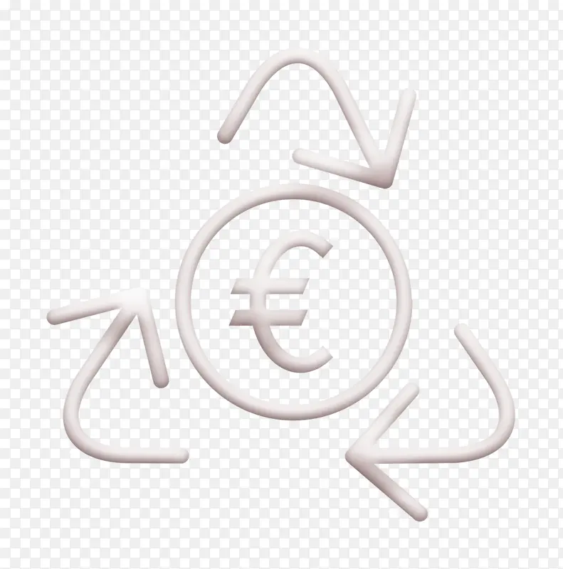货币图标 欧元图标 金融图标