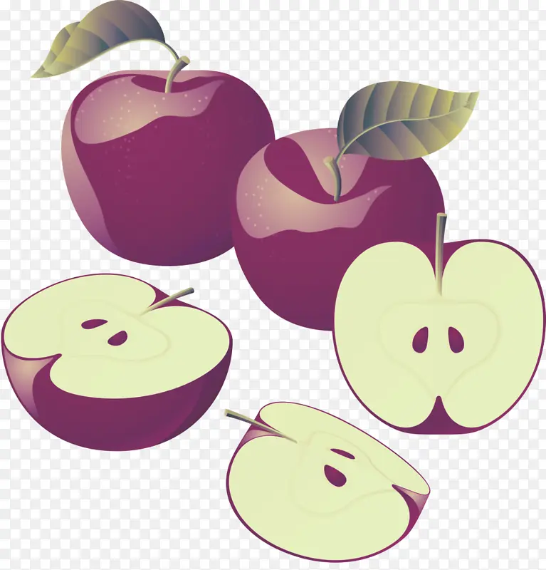 水果 苹果 紫色
